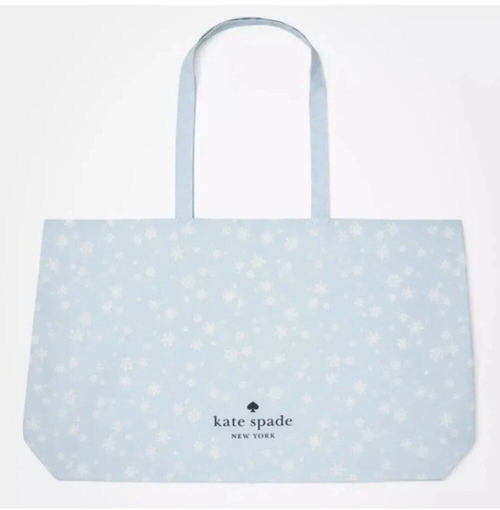 New Kate Spade New York Snowflake Large Reusable Tote Bag | New